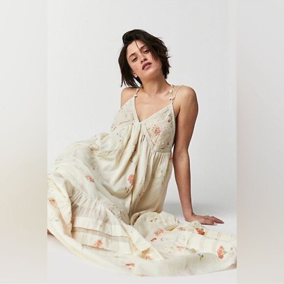 Free People Bali Woodland Maxi Dress/ size M - Picture 5 of 9